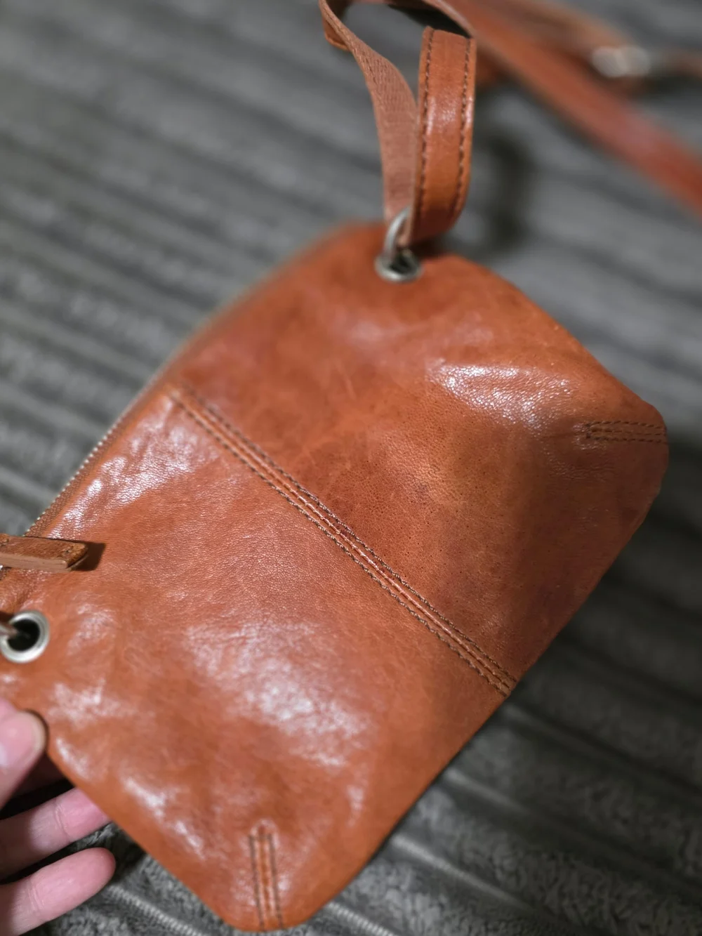 Fossil Brown Leather Crossbody Bag